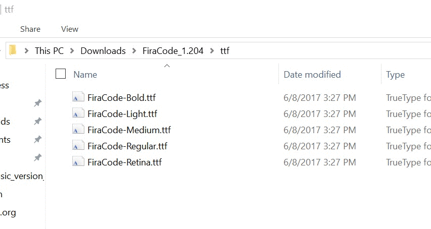 fira code download mac